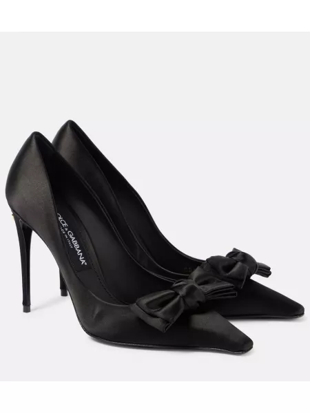 Pumps med sløjfe i satin Dolce&gabbana sort