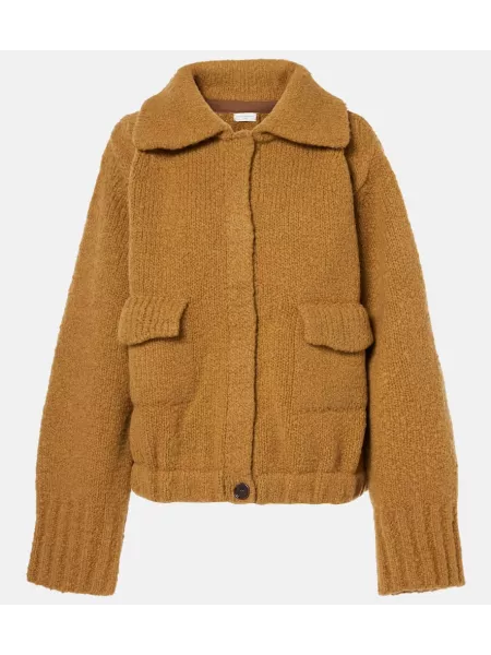 Cardigan i ull Dries Van Noten brun