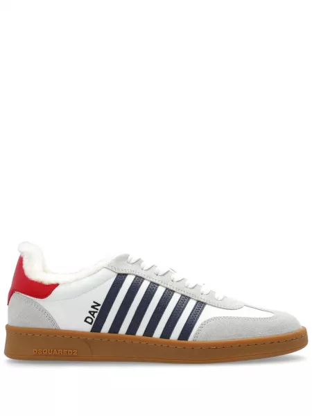 Læder sneakers Dsquared2 hvid