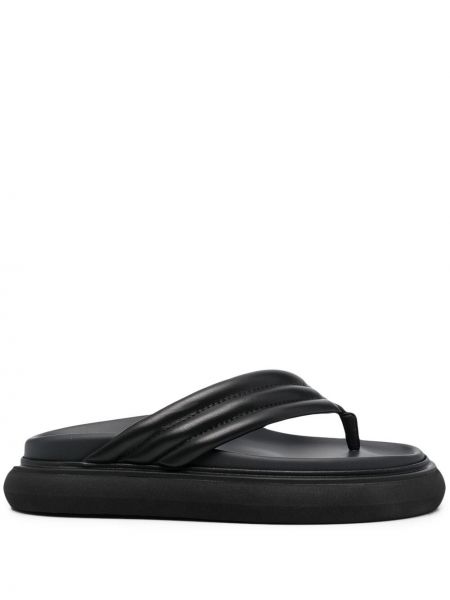 Chunky bőr flip-flop The Attico fekete