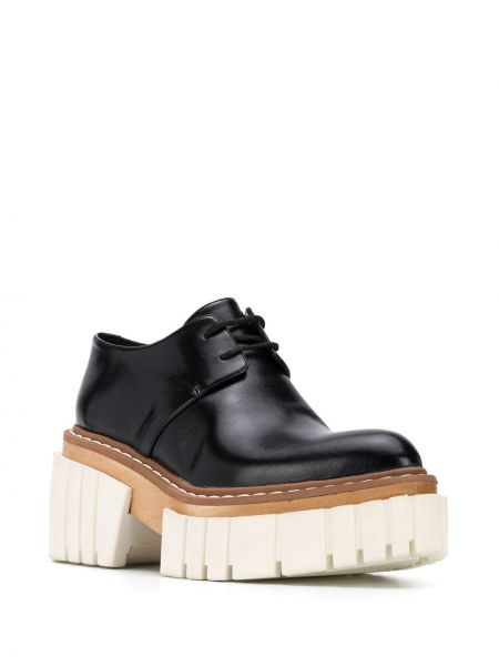 Nėriniuotos oksfordo batai su raišteliais su platforma Stella Mccartney juoda