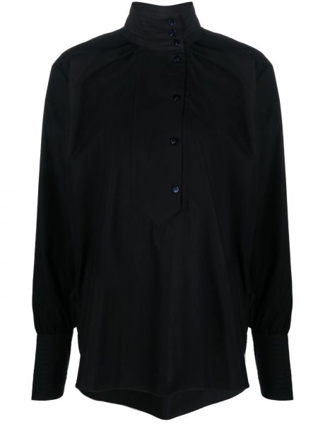 Памучна блуза Patou черно