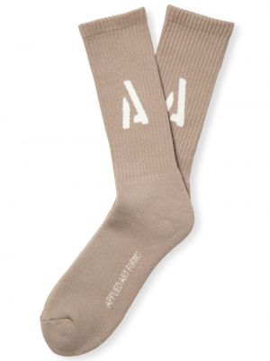 Памучни чорапи Applied Art Forms бежово