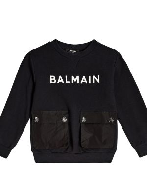 Bomull hettegenser for gutter Balmain Kids svart