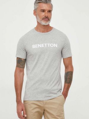 Tricou din bumbac United Colors Of Benetton gri