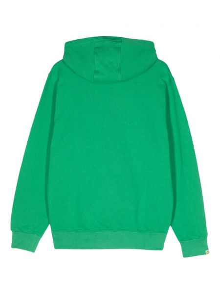 Kokvilnas kapučdžemperis ar apdruku Barrow zaļš