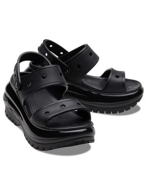 Туфли на каблуке Crocs черные