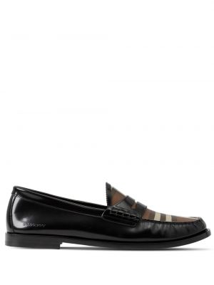 Pantofi loafer în carouri Burberry negru