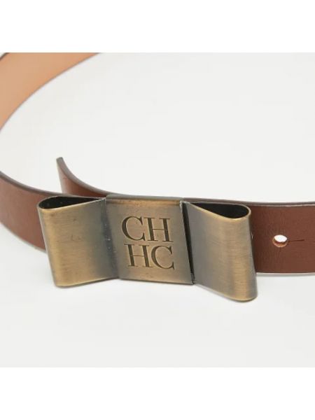 Cinturón de cuero Carolina Herrera Pre-owned marrón