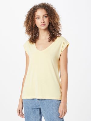 T-shirt Pieces jaune