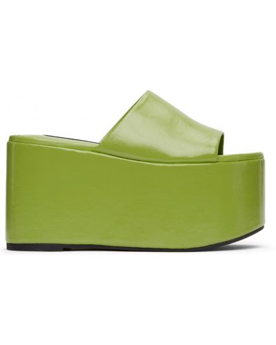 Zelené sandály na platformě Simon Miller