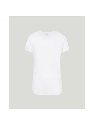 Camiseta de algodón manga corta James Perse blanco