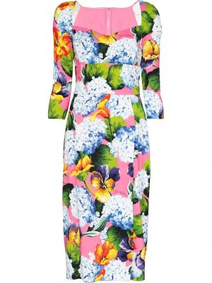 Trykt floral dress Dolce & Gabbana rosa