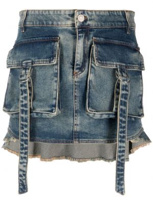 Asymetrická džínsová sukňa Blumarine modrá
