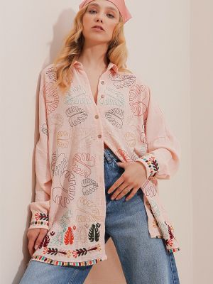 Oversized košeľa Trend Alaçatı Stili