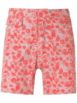 Kratke hlače s cvetličnim vzorcem Amir Slama rdeča