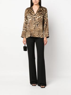 Leopardí hedvábná košile s potiskem Nili Lotan