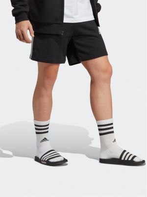 Pantaloni scurți de sport cu dungi Adidas negru