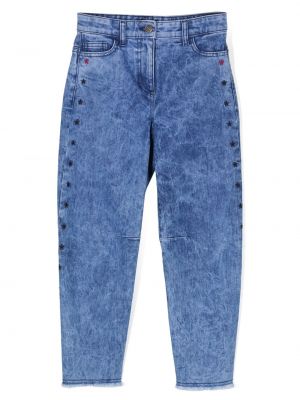 Jeans con motivo a stelle Monnalisa blu