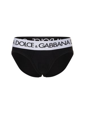 Bragas de algodón Dolce & Gabbana negro