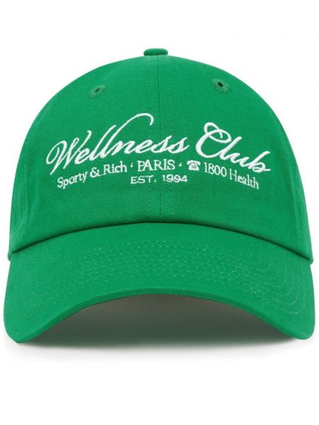 Șapcă cu broderie Sporty & Rich verde
