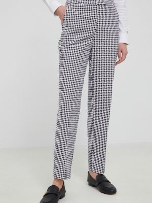 Tommy Hilfiger nadrág női, fekete, közepes derékmagasságú egyenes