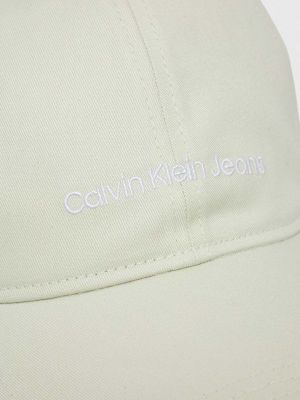 Pamučna kapa Calvin Klein Jeans bež