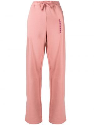 Oversize спортни панталони бродирани Y Project розово