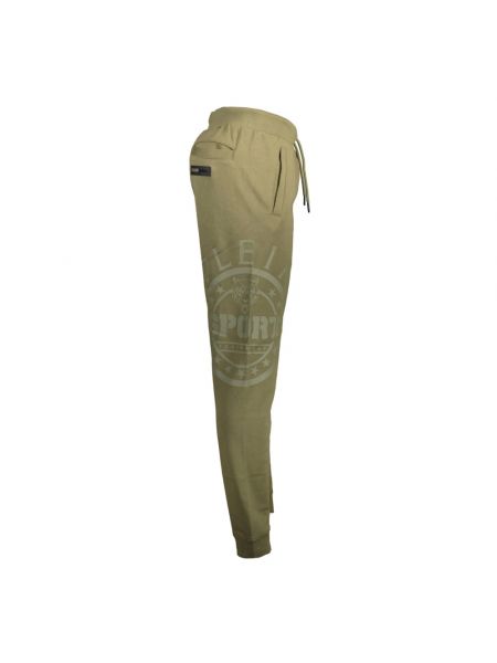 Pantalones de chándal de algodón con estampado Plein Sport verde
