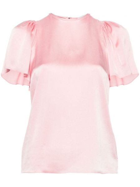 Копринена блуза Lanvin розово