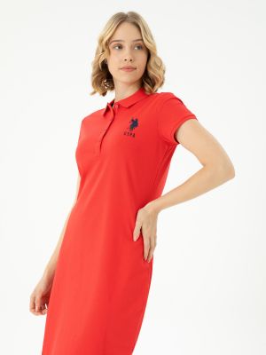 Красное платье U.s. Polo