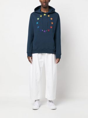 Medvilninis siuvinėtas džemperis su gobtuvu Etudes mėlyna