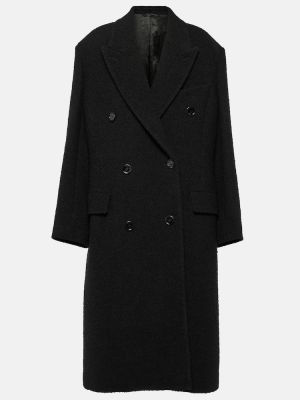 Μάλλινο παλτό Acne Studios μαύρο