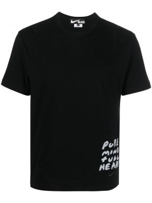Памучна тениска с принт Black Comme Des Garçons черно