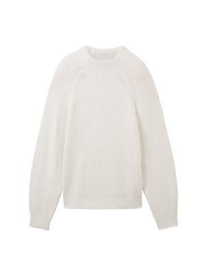 Пуловер Tom Tailor бяло