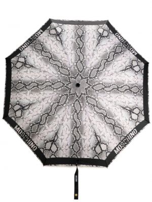 Parapluie à imprimé à motif serpent Moschino noir