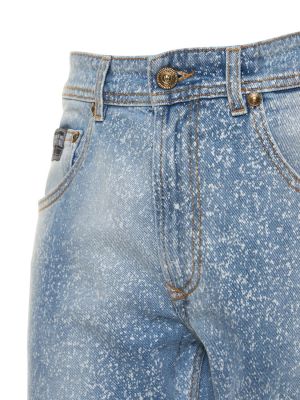Памучни дънки Versace Jeans Couture синьо