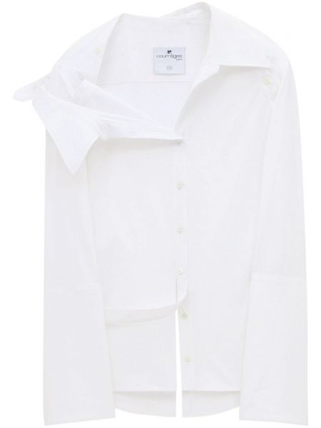 Asymmetrische hemd Courreges weiß