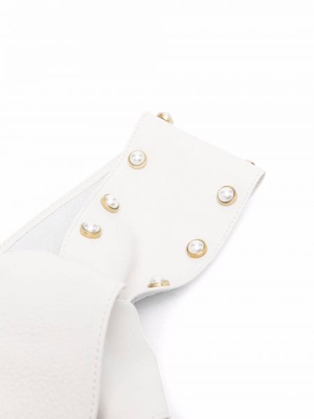 Cinturón con perlas Pinko blanco