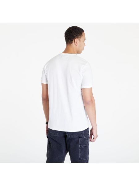 Tričko s krátkými rukávy s abstraktním vzorem Fred Perry bílé