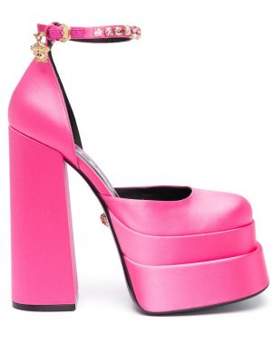Γοβάκια με πλατφόρμα Versace ροζ