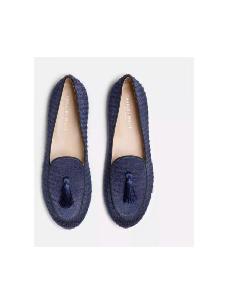 Loafers de cuero Charles Philip Shanghai azul