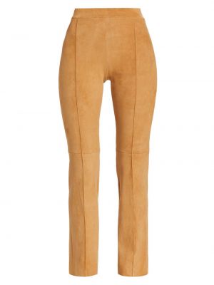 Замшевые брюки Rosetta Getty коричневые