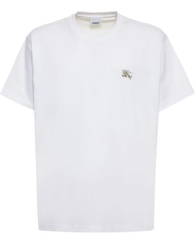Тениска бродирана Burberry бяло