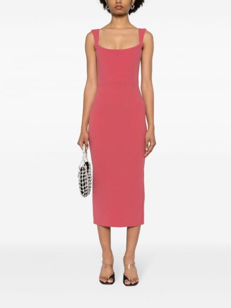 Sukienka mini bez rękawów z krepy Alex Perry różowa
