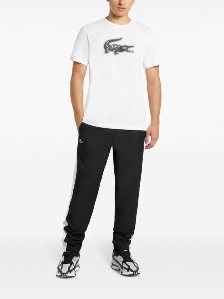 Jersey t-shirt mit print Lacoste weiß