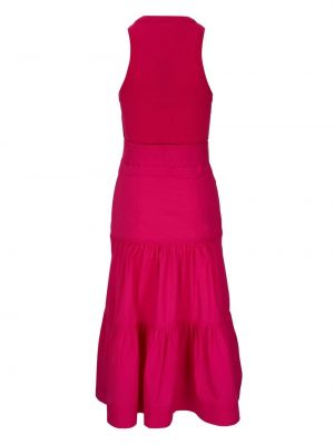Midi šaty Veronica Beard růžové
