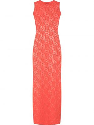 Sukienka bez rękawów z printem Eckhaus Latta, czerwony