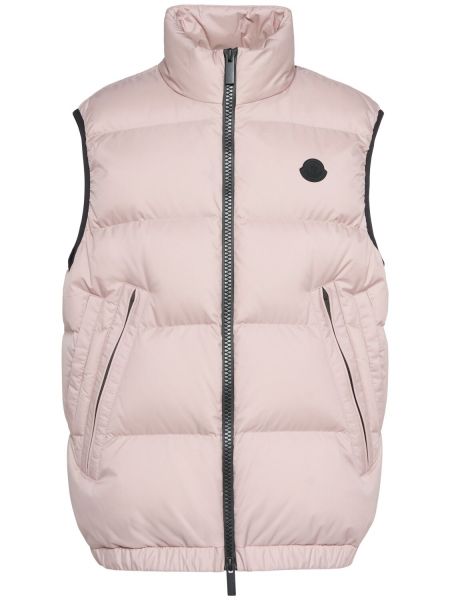 Väst i nylon i dun Moncler rosa