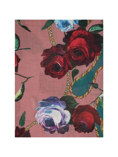 Pañuelo de flores Dolce & Gabbana rosa